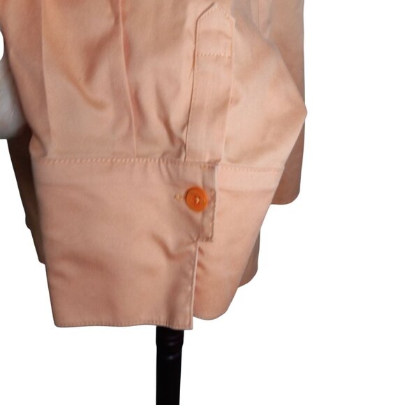 Chicos Size 2 Large Blouse Womens Orange No Iron Cotton - Picture 6 of 12